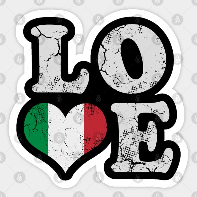 Love Italy Flag  Italia Italian Heritage Family Sticker by E